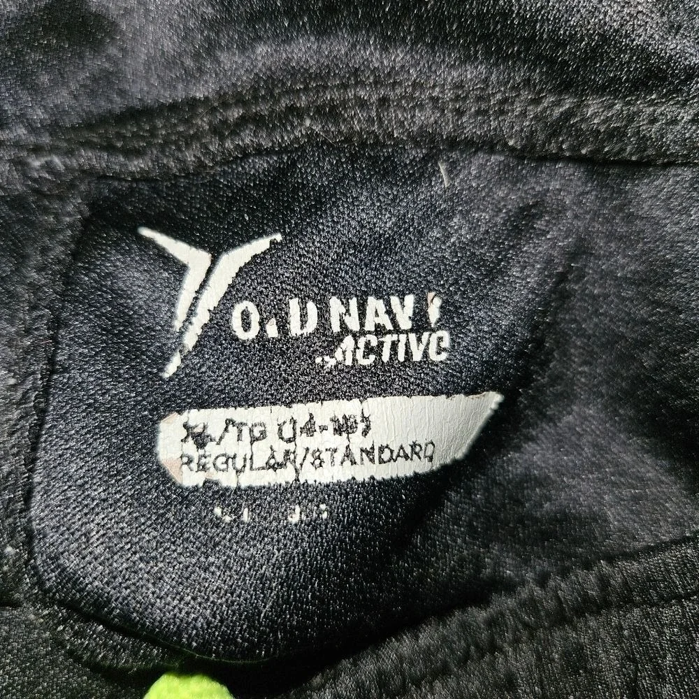 Old Navy Dry Fit Youth 14/16 Black Neon Accent Athletic Shorts‎ Youth Male